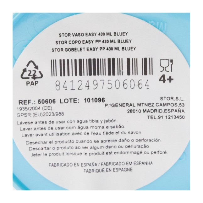 LARGE EASY PP TUMBLER 430 ML BLUEY