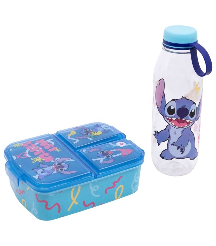 SET 2 PCS SET 2 PCS (ADVENTURE BOTTLE AND MULTI COMPARTMENT SANDWICH BOX) STITCH | Stor Brand