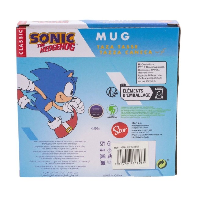 CERAMIC 3D MUG 13 OZ IN GIFT BOX SONIC HEAD