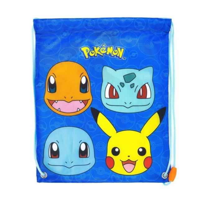 DRAWSTRING LUNCH BAG POKEMON FACES