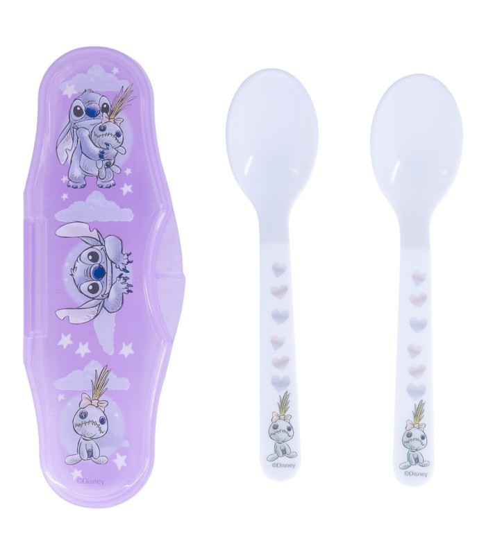 TODDLER 2 PCS PP SPOONS TRAVEL SET STITCH CUDDLE ME