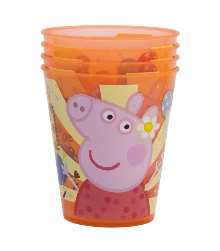JOY 4 PCS PP TUMBLER SET 285 ML PEPPA PIG
