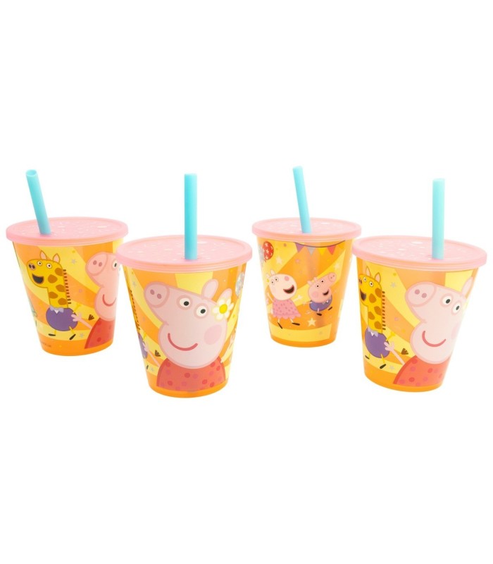 JOY 4 PCS SPORT TUMBLER SET 285 ML SET PEPPA PIG