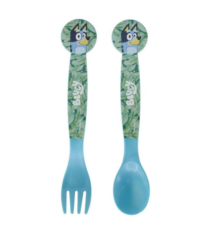 2 PCS PP CUTLERY (SPOON AND FORK) SET IN POLYBAG BLUEY