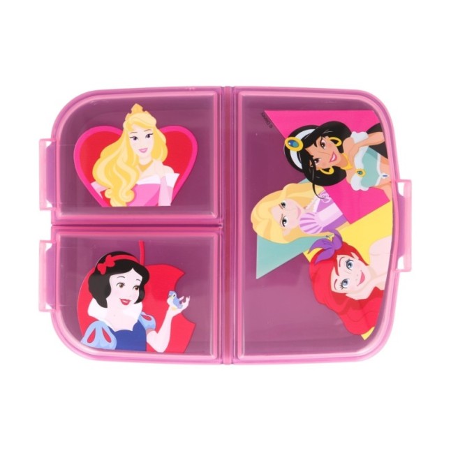 MULTI COMPARTMENT SANDWICH BOX PRINCESS BRIGHT & BOLD