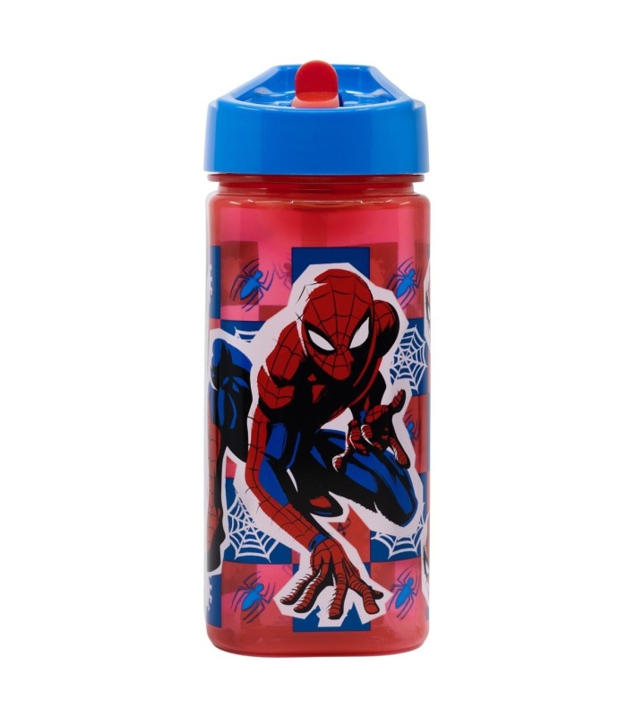 SQUARE WATER BOTTLE 510 ML SPIDERMAN ARACHNID GRID