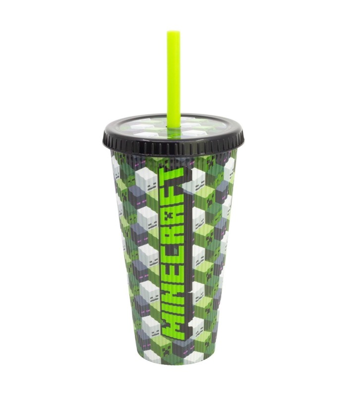 GROOVED PP STRAW TUMBLER 790 ML MINECRAFT ICONICMONO