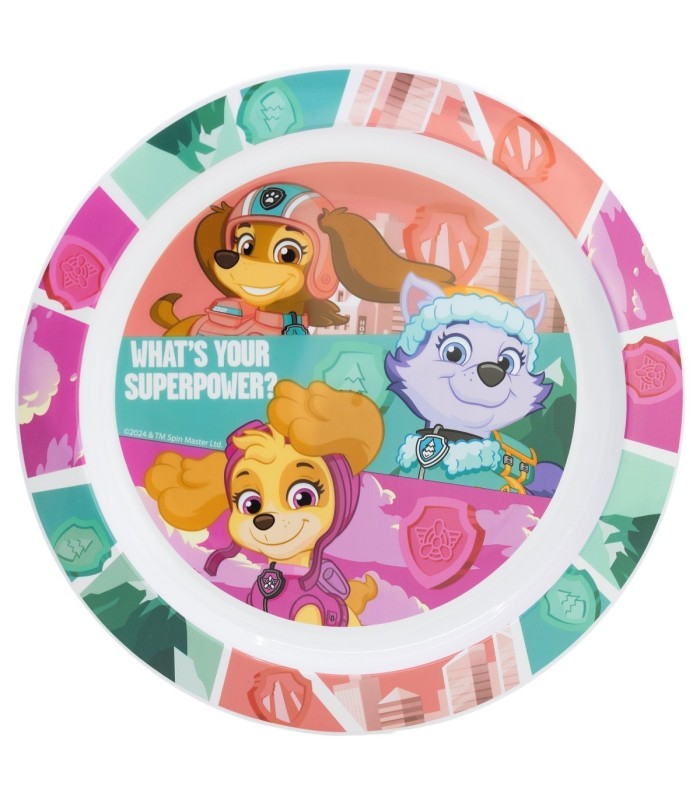 MICRO PLATE PAW PATROL GIRL SUPERPOWERS