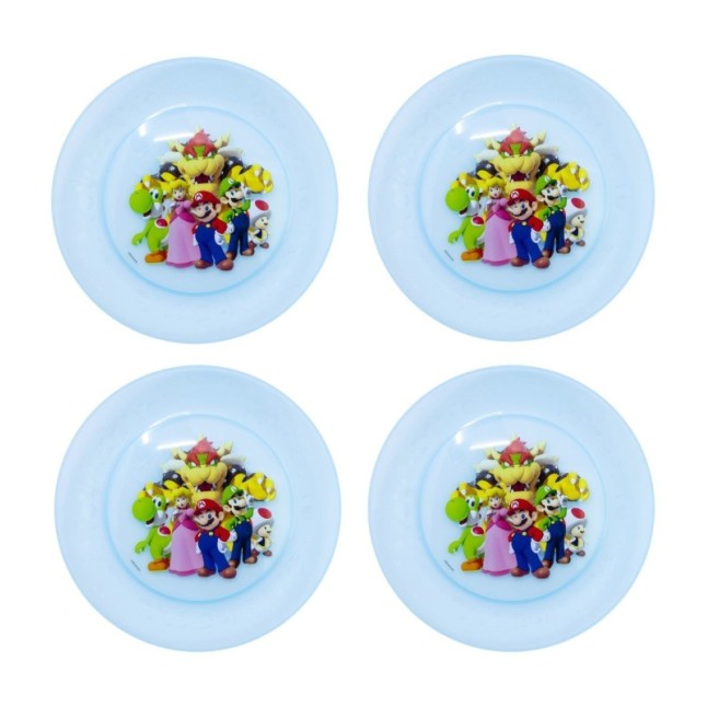 JOY 4 PCS PP PLATE SET SUPER MARIO