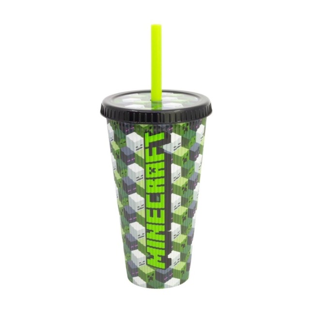 GROOVED PP STRAW TUMBLER 790 ML MINECRAFT ICONICMONO