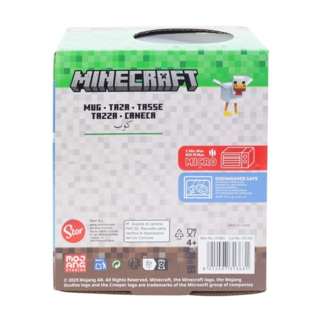 LATTE CERAMIC MUG 23 OZ IN GIFT BOX MINECRAFT ICONICMONO