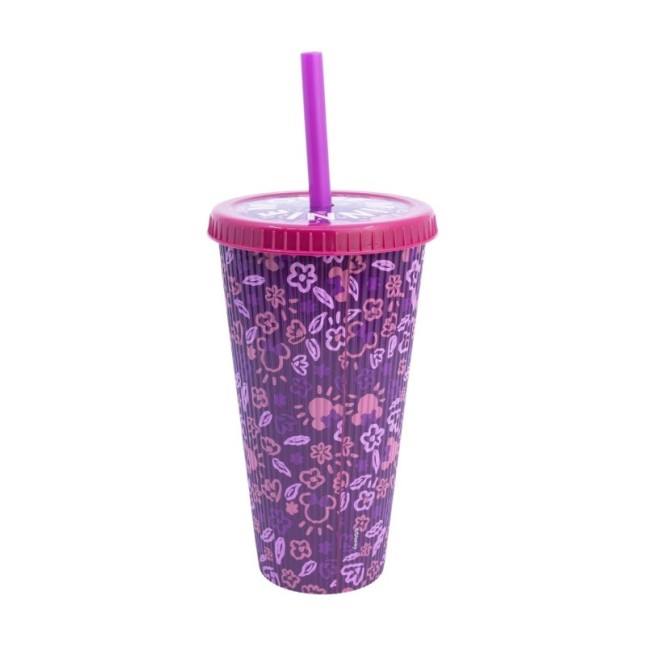GROOVED PP STRAW TUMBLER 790 ML MINNIE MOUSE CHERRYLICIOUS