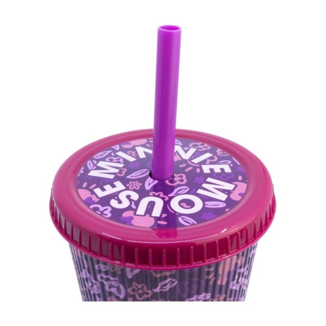 GROOVED PP STRAW TUMBLER 790 ML MINNIE MOUSE CHERRYLICIOUS