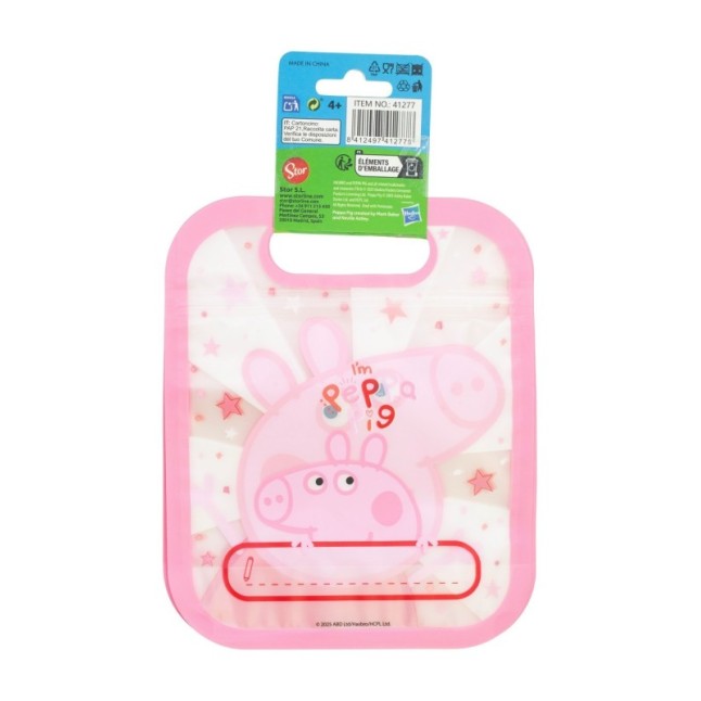 4 ZIPPER BAGS SET PEPPA PIG