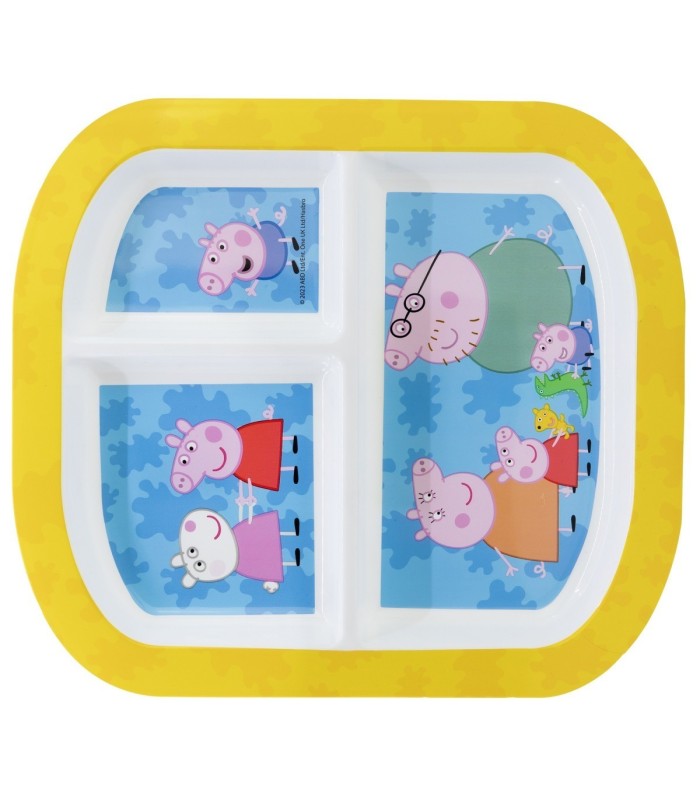 RECTANGULAR DIVIDED PLATE PEPPA PIG
