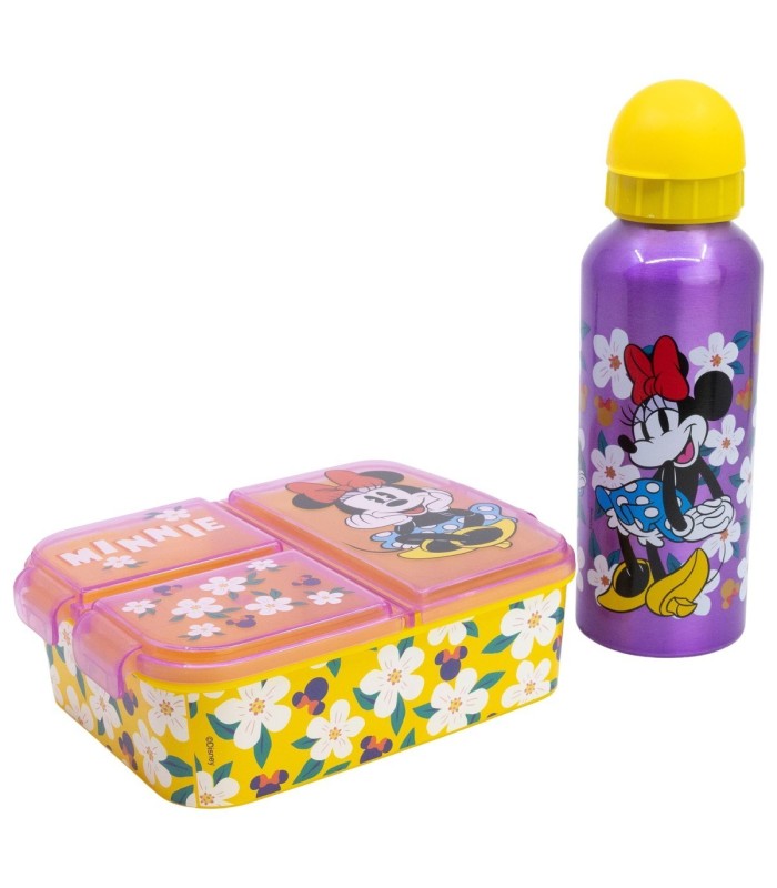 SET 2 PCS SET 2 PCS (ALUMINIUM BOTTLE AND MULTI COMPARTMENT SANDWICH BOX) MINNIE