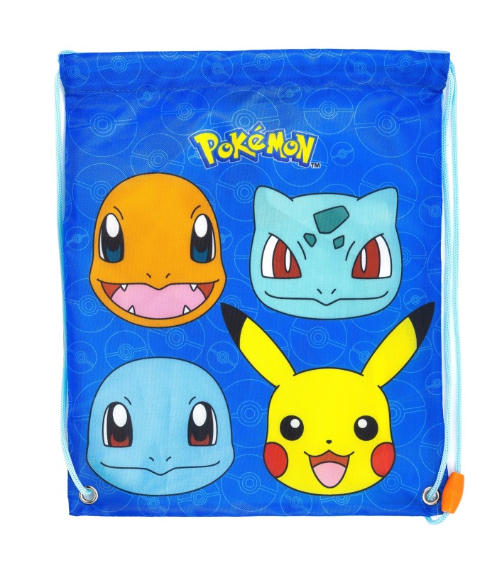 DRAWSTRING LUNCH BAG POKEMON FACES