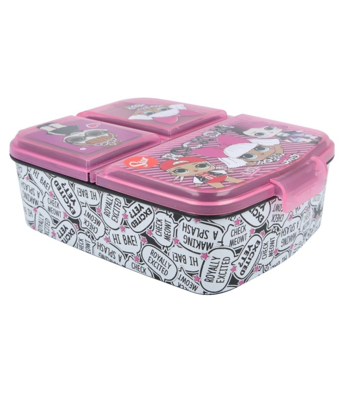 MULTI COMPARTMENT SANDWICH BOX LOL SURPRISE ROCK ON