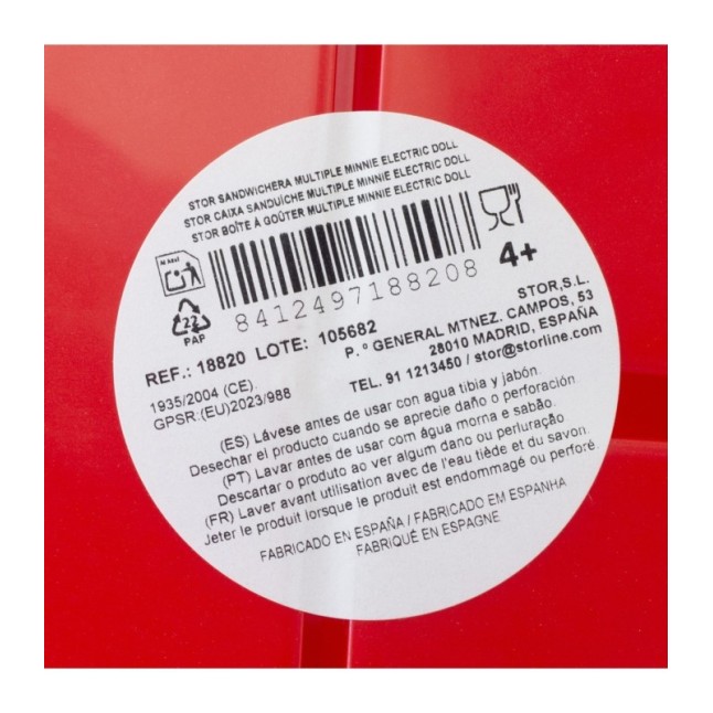 MULTI COMPARTMENT SANDWICH BOX MINNIE ELECTRIC DOLL