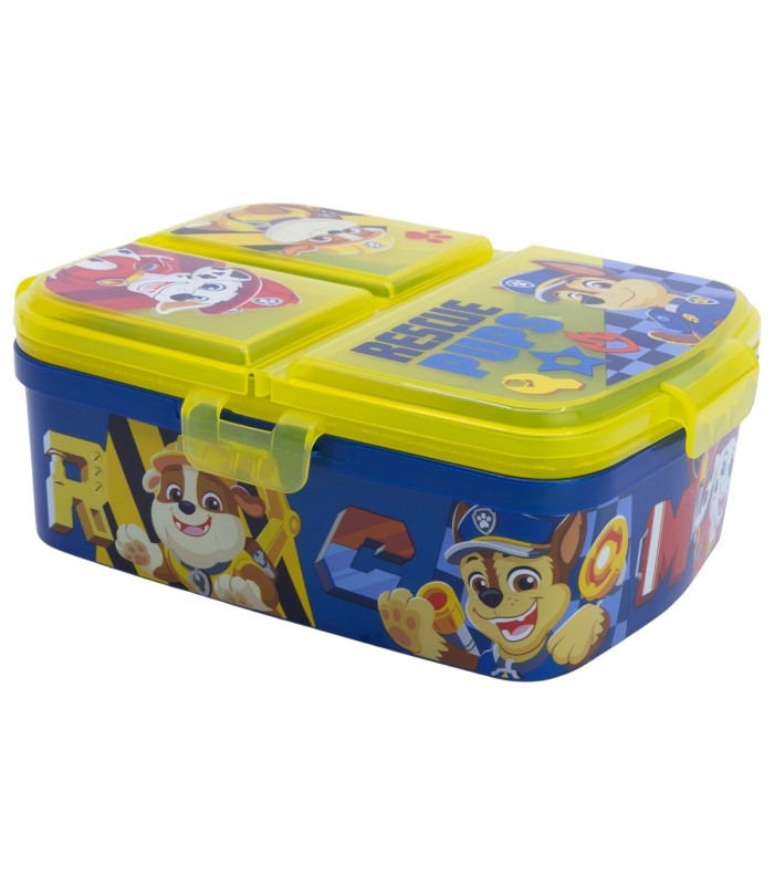 XL MULTI COMPARTMENT RECTANGULAR SANDWICH BOX PAW PATROL BOY RESCUE PUPS