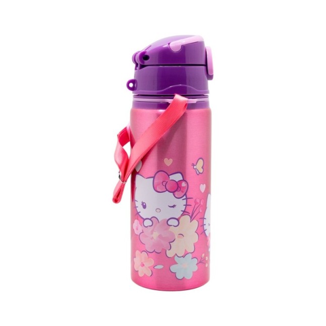 ALUMINIUM POP UP BOTTLE WITH STRAP 730 ML HELLO KITTY
