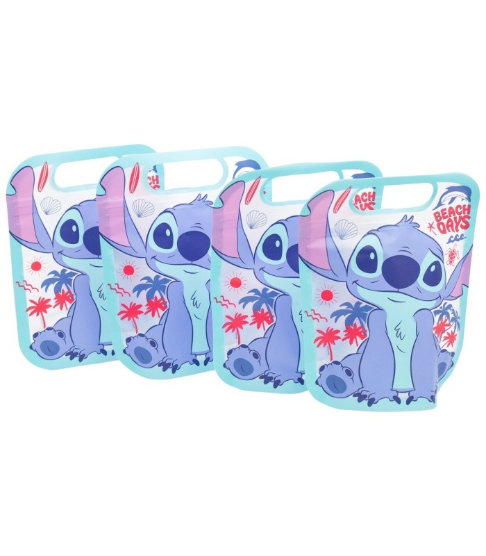4 ZIPPER BAGS SET STITCH DRAWING
