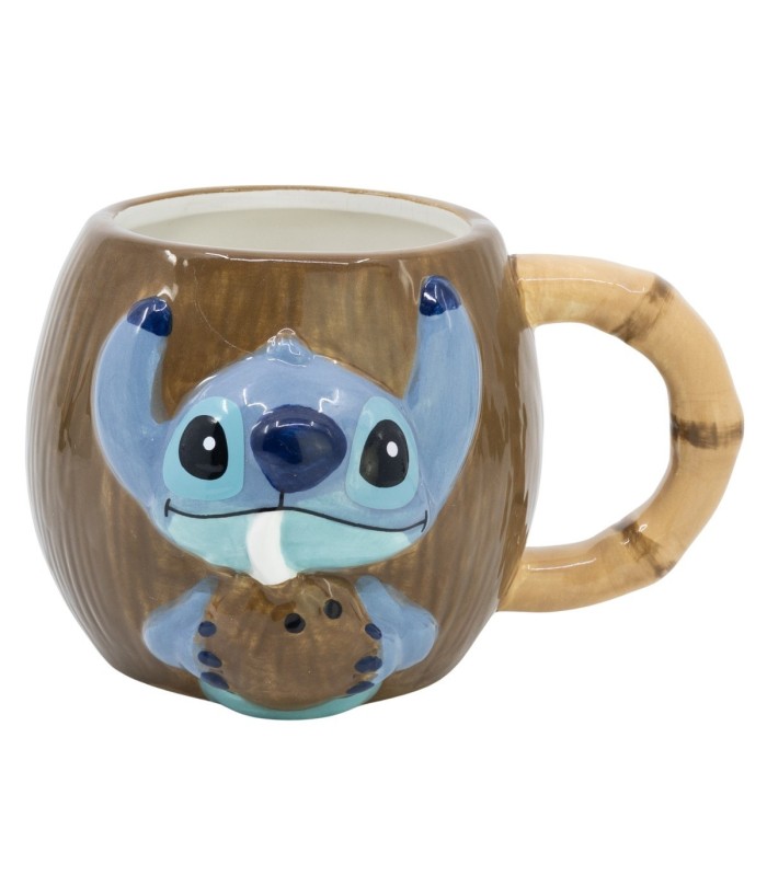 CERAMIC 3D MUG 14 OZ IN GIFT BOX STITCH COCONUT