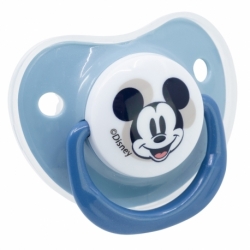 BABY 2 PCS SET ORTHODONTIC PACIFIER SILICONE 0-6 M WITH COVER MICKEY MOUSE FULL OF SMILES