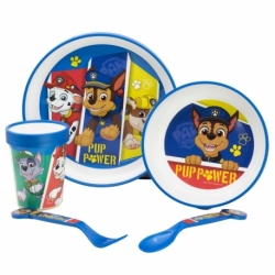 NON SLIP 5 PCS BICOLOR PREMIUM SET IN STANDARD BOX PAW PATROL PUP POWER