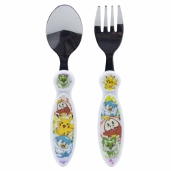 2 PCS ELLIPTICAL METALLIC CUTLERY SET POKEMON