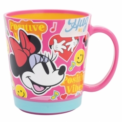 TAZA ANTIVUELCO PP 410 ML MINNIE MOUSE FLOWER POWER
