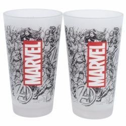 SET 2 VASOS CASUAL DE CRISTAL 490 ML MARVEL PATTERN