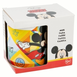 TAZA CERAMICA 325 ML EN CAJA REGALO MICKEY COLOR FLOW