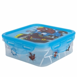 RECIPIENTE CUADRADO 500 ML SPIDERMAN ARACHNID GRID