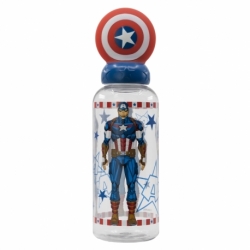 BOTELLA FIGURITA 3D 560 ML AVENGERS INVINCIBLE FORCE CAPITAN AMERICA