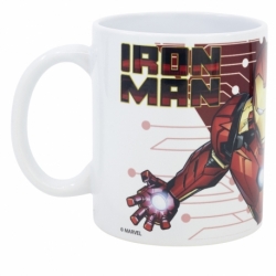 TAZA CERAMICA SUBLIMACION 325 ML EN CAJA DE REGALO AVENGERS IRONMAN FLYING STAR