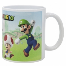 TAZA CERAMICA SUBLIMACION 325 ML EN CAJA DE REGALO SUPER MARIO DESIGN ON OUR WAY