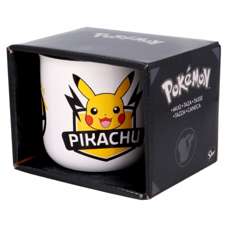 TAZA CERAMICA DESAYUNO 400 ML EN CAJA REGALO POKEMON PIKACHU