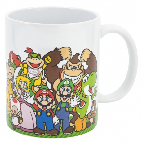 TAZA CERAMICA 325 ML EN CAJA REGALO SUPER MARIO GROUP  DNLS