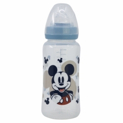 BIBERON CUELLO ANCHO 360 ML TETINA SILICONA 3 POSICIONES MICKEY MOUSE FULL OF SMILES