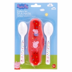 ESTUCHE TODDLER CON 2 CUCHARAS PP PEPPA PIG LITTLE ONE