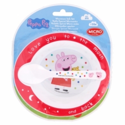 SET MICRO TODDLER 2 PCS (CUENCO Y CUCHARA)  PEPPA PIG LITTLE ONE