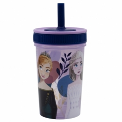 VASO CON PAJITA DE SILICONA 465 ML FROZEN TRUST THE JOURNEY