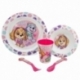 SET MICRO 5 PCS (PLATO, CUENCO, VASO 260 ML Y CUBIERTOS) PAW PATROL GIRL SKETCH ESSENCE