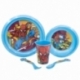 SET EASY 5 PCS (PLATO, CUENCO, VASO 260 ML Y CUBIERTOS) EN ESTUCHE SPIDERMAN MIDNIGHT FLYER