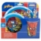 SET EASY 5 PCS (PLATO, CUENCO, VASO 260 ML Y CUBIERTOS) EN ESTUCHE SPIDERMAN MIDNIGHT FLYER