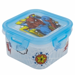 RECIPIENTE CUADRADO 290 ML SPIDERMAN ARACHNID GRID