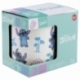 TAZA CERAMICA 325 ML EN CAJA REGALO STITCH LEAVES PATTERN