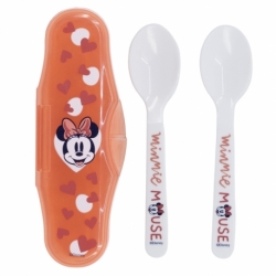 ESTUCHE TODDLER 2 CUCHARAS PP MINNIE MOUSE HEART FULL