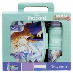 SET VUELTA AL COLE EN CAJA REGALO (BOTELLA SPORT EASY HOLD 380 ML Y SANDWICHERA RECTANGULAR) FROZEN ICE MAGIC